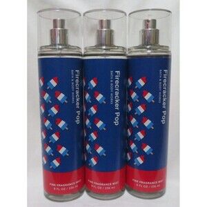FIRECRACKER POP Bath & Body Works Fine Fragrance Mist 8 fl oz x 3
